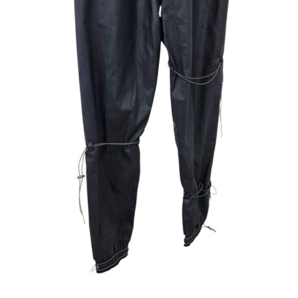 Maniere De Voir Womens Coated , Bungee Joggers, Black, Contrast Stitch, UK8/US 4 - Picture 9 of 11